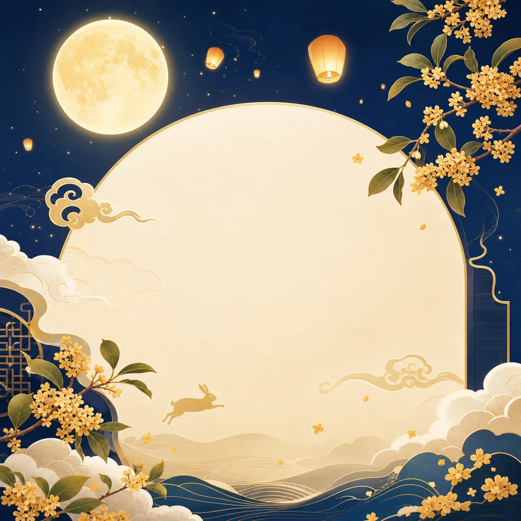 中秋祝福图模板