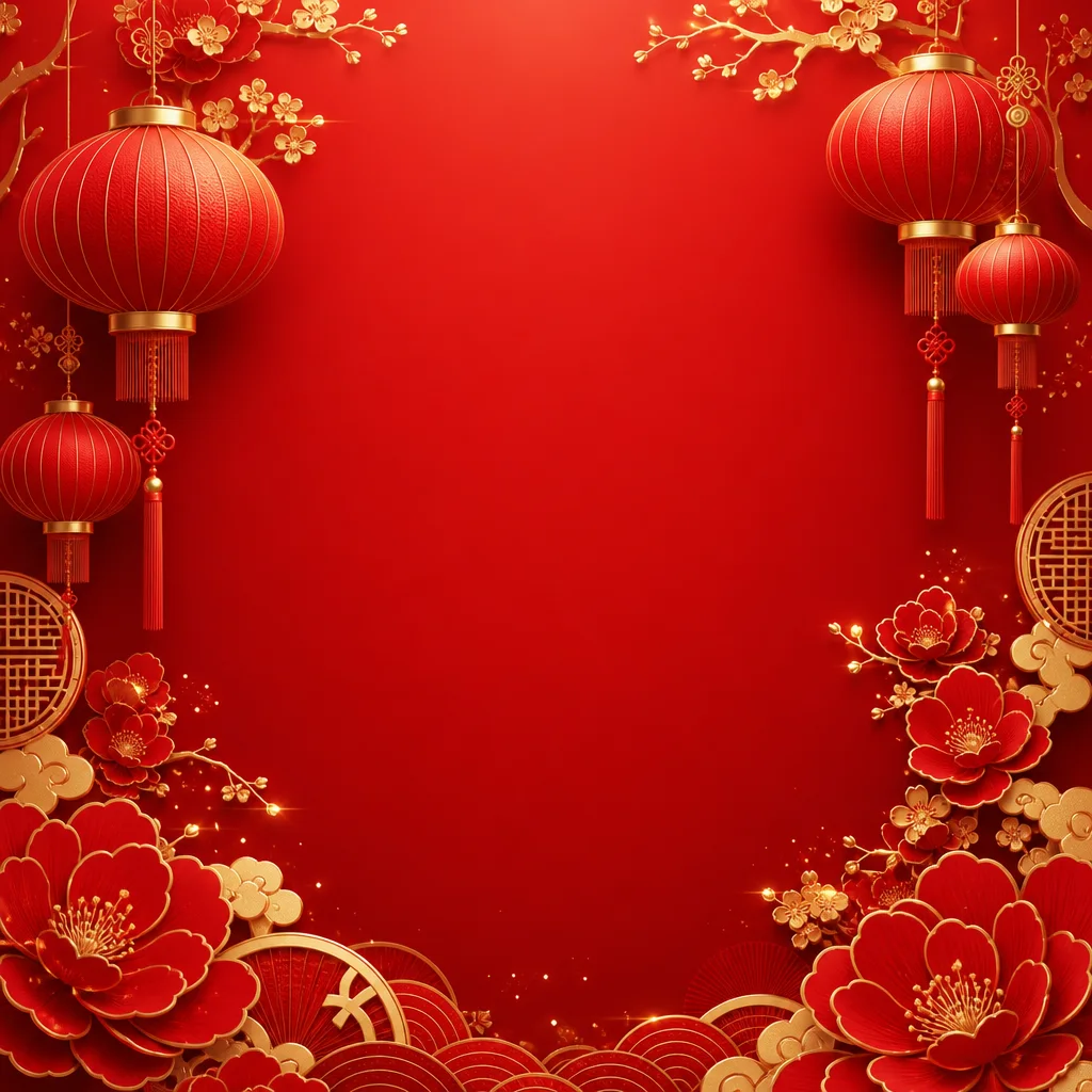 春节祝福图模板
